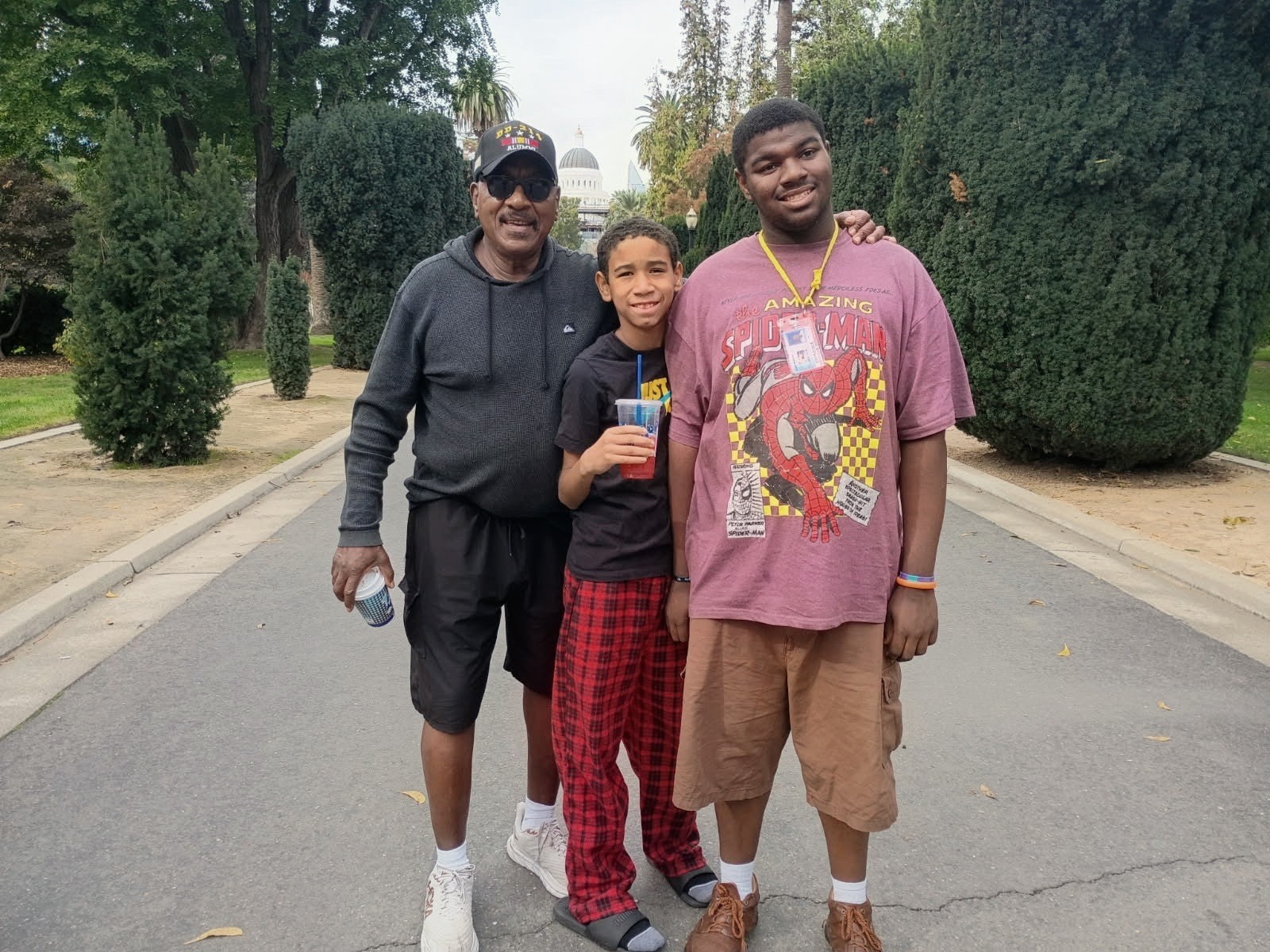 Tyrone with two of the boys at the Capitol